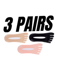 3 Pairs (Beige, Black, Pink)