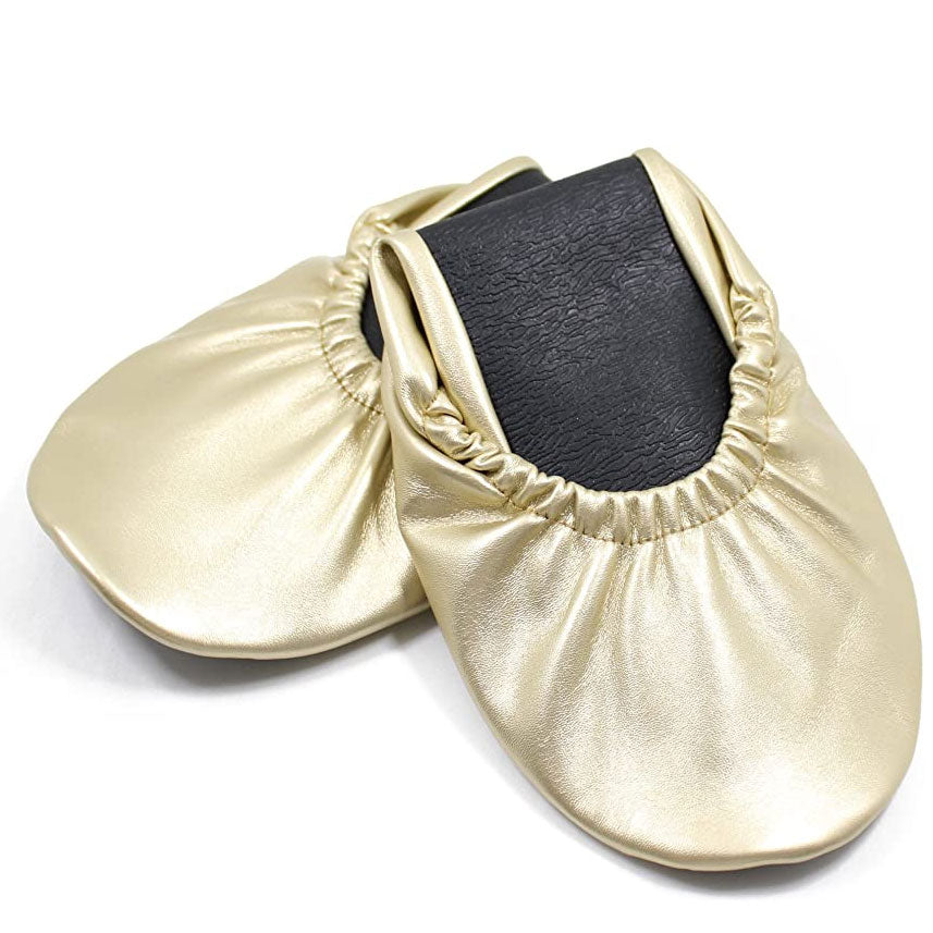 Foldable Ballet Flats Champagne / Small-US Women 5.5-6.5