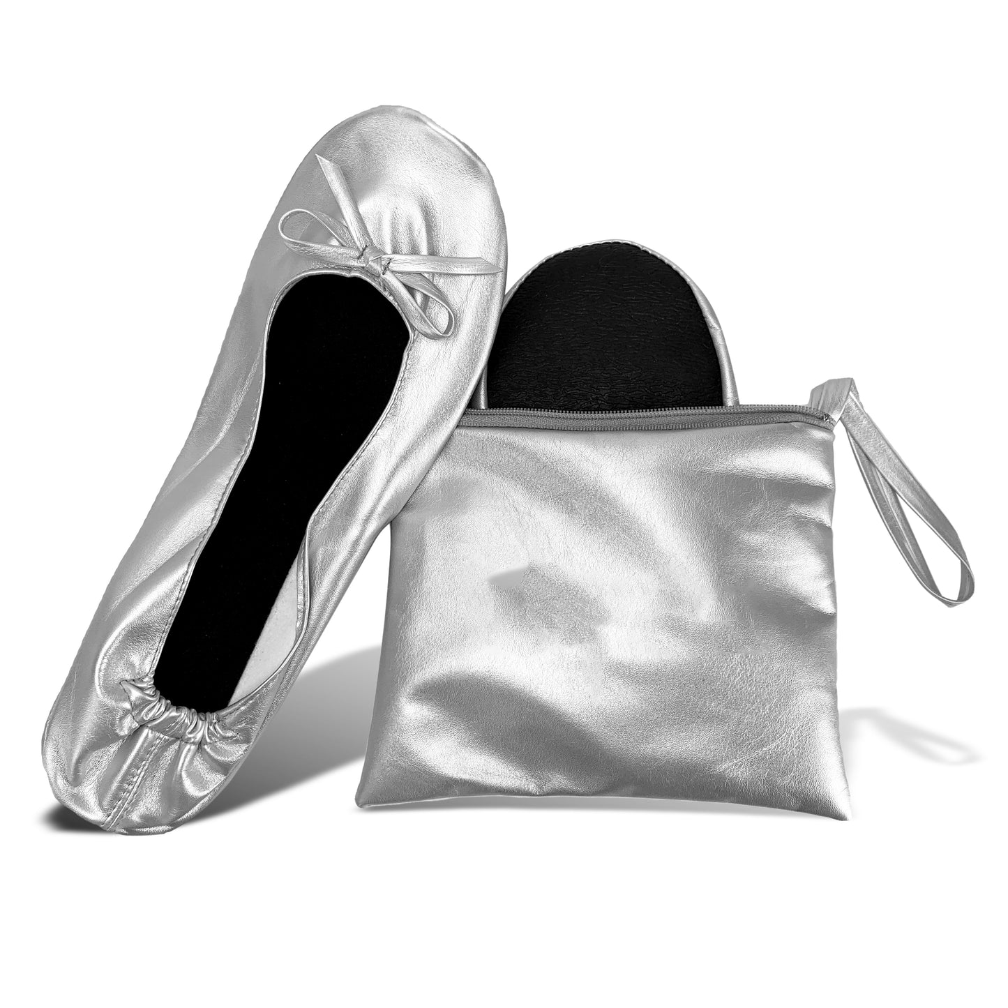 Foldable Ballet Flats Silver / Small-US Women 5.5-6.5